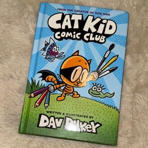 Cat Kid Comic Club by Dav Pilkey - Blue & Green Hardcover